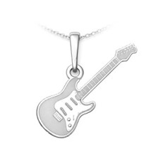 Stříbrný řívěsek elektrická kytara