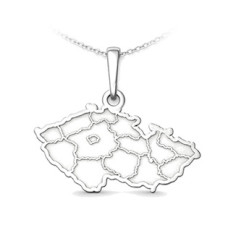 Stříbrný přívěsek Česká republika