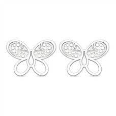 Stříbrné náušnice motýli