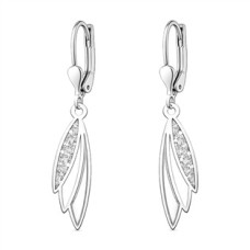 Stříbrné náušnice se třemi listy