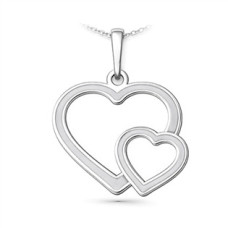 Stříbrný přívěsek se srdíčky