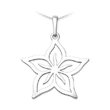 Stříbrný přívěsek květ