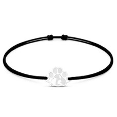 Šňůrkový náramek tlapka se psem a kočkou