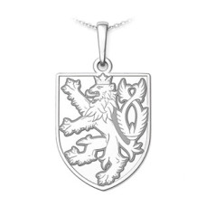 Stříbrný přívěsek český lev