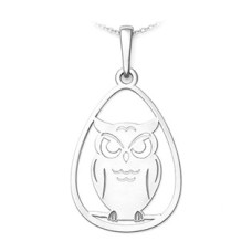 Stříbrný přívěsek sova