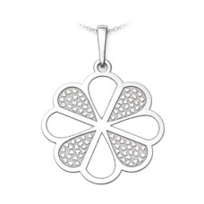 Stříbrný přívěsek čtyřlístek