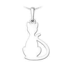 Stříbrný přívěsek kočka