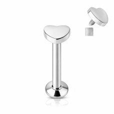 Piercing do brady - labreta, srdíčko