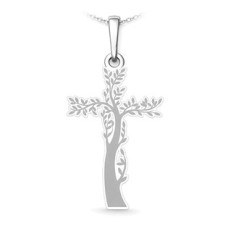 Stříbrný přívěsek strom života v kříži