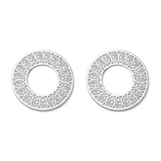 Stříbrné náušnice ornamentální kruh