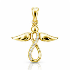 Stříbrný přívěšek andílek se zirkony