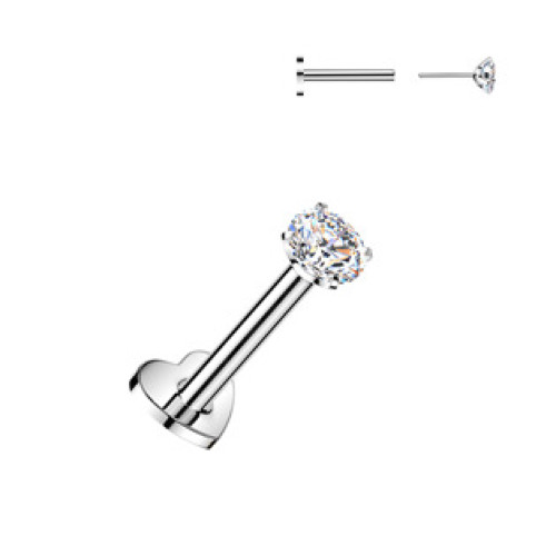 PUSH-IN piercing do brady zirkon - labreta TITAN PUSH-IN piercing do brady zirkon - labreta TITAN