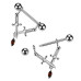 Ozdobný piercing do bradavky s dýkami Ozdobný piercing do bradavky s dýkami