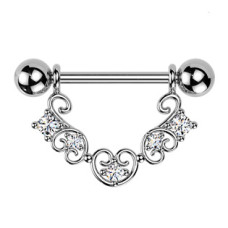 Ozdobný piercing do bradavky