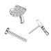 PUSH-IN piercing do ucha nebo brady - houbička