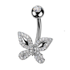 Piercing do pupíku motýlek