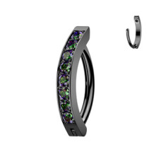 Piercing do pupíku s dekorativním štítem TITAN, barva: Vitrail Medium
