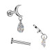 Piercing do ucha - labreta měsíc TITAN