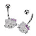 Piercing do pupíku kočička