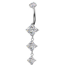 Visací piercing do pupíku - TITAN