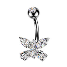 Piercing do pupíku motýl