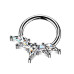 Piercing segment kruh TITAN s čirými zirkony