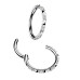 Piercing segment kruh TITAN s čirými zirkony