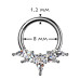 Piercing segment kruh TITAN s čirými zirkony