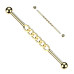 Zlacený industrial piercing řetěz Zlacený industrial piercing řetěz