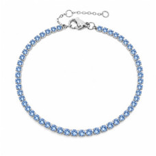 Ocelový štrasový tenisový náramek LIGHT SAPPHIRE