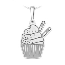 Stříbrný přívěsek muffin