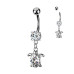 Visací piercing do pupíku želvička Visací piercing do pupíku želvička