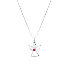 Ocelový náhrdelník anděl se Swarovski krystalem