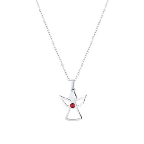 Ocelový náhrdelník anděl se Swarovski krystalem Ocelový náhrdelník anděl se Swarovski krystalem