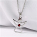 Ocelový náhrdelník anděl se Swarovski krystalem Ocelový náhrdelník anděl se Swarovski krystalem