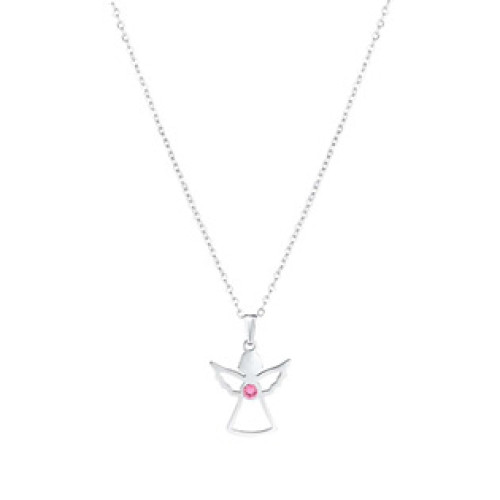 Ocelový náhrdelník anděl se Swarovski krystalem Ocelový náhrdelník anděl se Swarovski krystalem