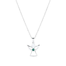 Ocelový náhrdelník anděl se Swarovski krystalem