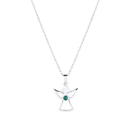 Ocelový náhrdelník anděl se Swarovski krystalem Ocelový náhrdelník anděl se Swarovski krystalem