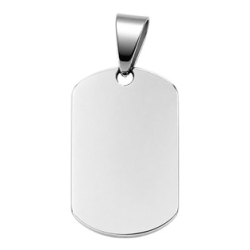 Ocelový přívěšek - vojenská známka, 16 x 23 mm Ocelový přívěšek - vojenská známka, 16 x 23 mm