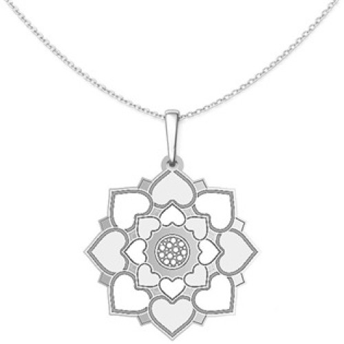 Stříbrný přívěsek mandala srdcí Stříbrný přívěsek mandala srdcí