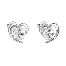 Stříbrné náušnice pecka s krystaly Swarovski
