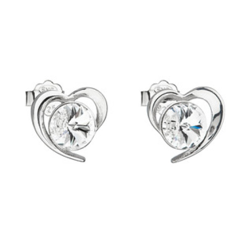 Stříbrné náušnice pecka s krystaly Swarovski Stříbrné náušnice pecka s krystaly Swarovski