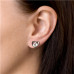 Stříbrné náušnice pecka s krystaly Swarovski Stříbrné náušnice pecka s krystaly Swarovski