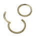 Zlacený ocelový piercing - segment kruh