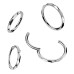 Ocelový piercing - segment kruh