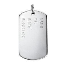 Stříbrný přívěsek - dog tag s textem