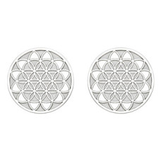 Stříbrné náušnice mandala