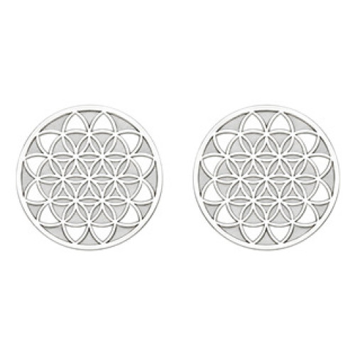 Stříbrné náušnice mandala Stříbrné náušnice mandala