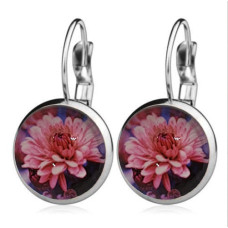 Ocelové náušnice chryzantéma