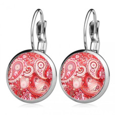 Ocelové náušnice vzor kašmír